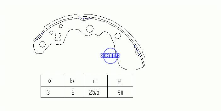 Sapatas de freio de tambor SUZUKI SWIFT II Salão CULTUS FMSI: 1414-S608 OEM: 53210-60B00 FSB413 MK9933 GS8597, OK-BS117